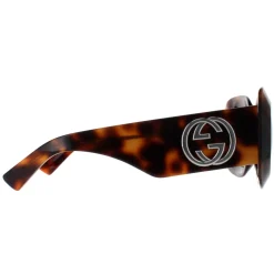 Gucci Gucci|Square^Sunglasses GG1695S 002 Havana with Silver Brown
