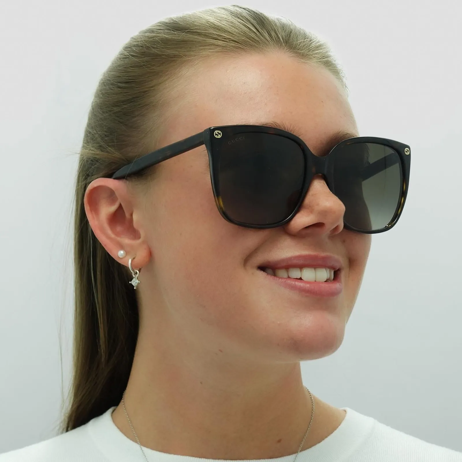 Gucci Gucci|Cat-Eye^Sunglasses GG0022S 003 Havana Grey Gradient