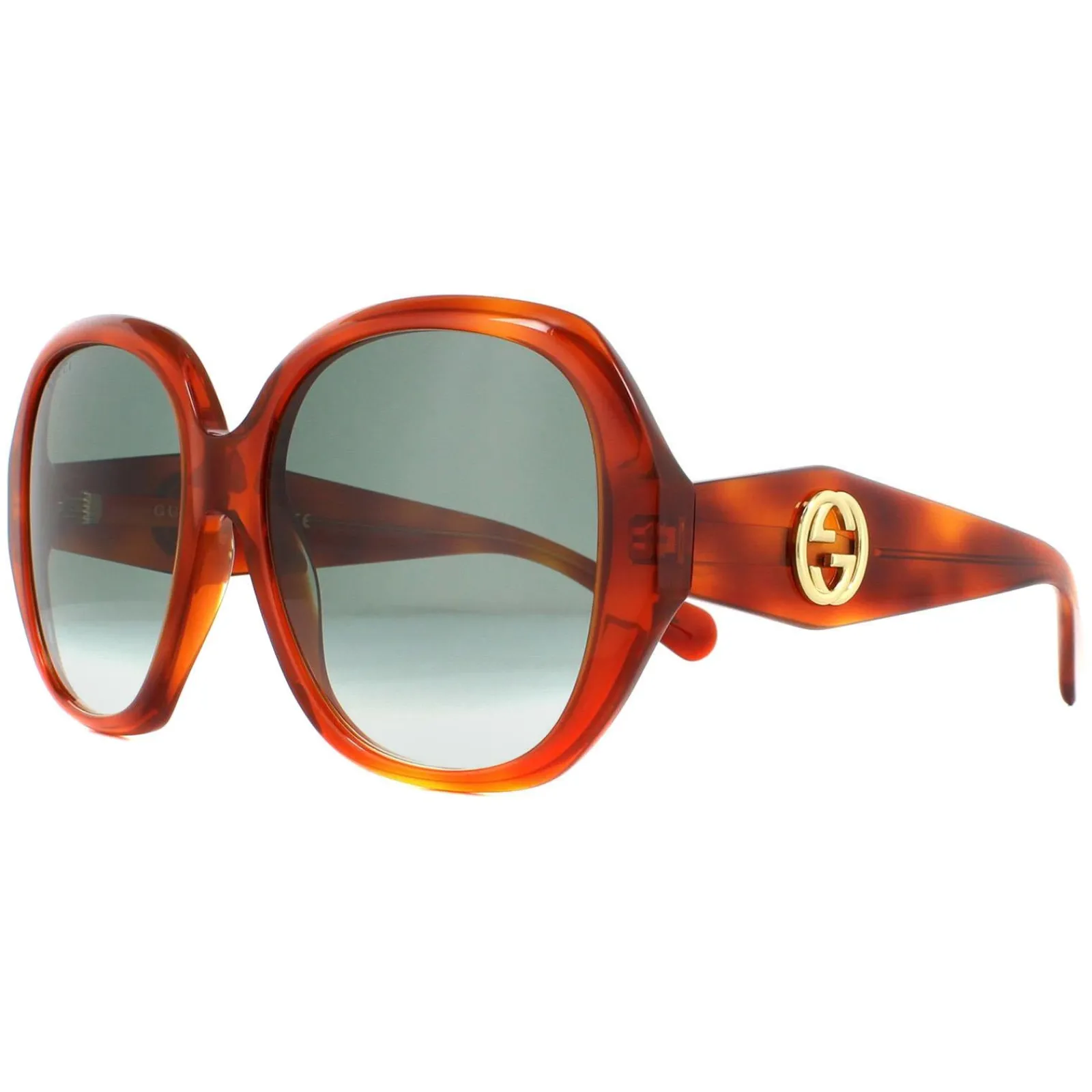 Gucci Square|Gucci^Sunglasses GG0796S 003 Havana Blue Gradient