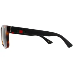 Gucci Polarised^Sunglasses GG0008S 006 Havana Black Rubber Grey Polarized
