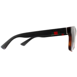 Gucci Polarised^Sunglasses GG0008S 006 Havana Black Rubber Grey Polarized