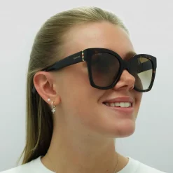 Gucci Gucci|Cat-Eye^Sunglasses GG0459S 002 Havana Brown Gradient