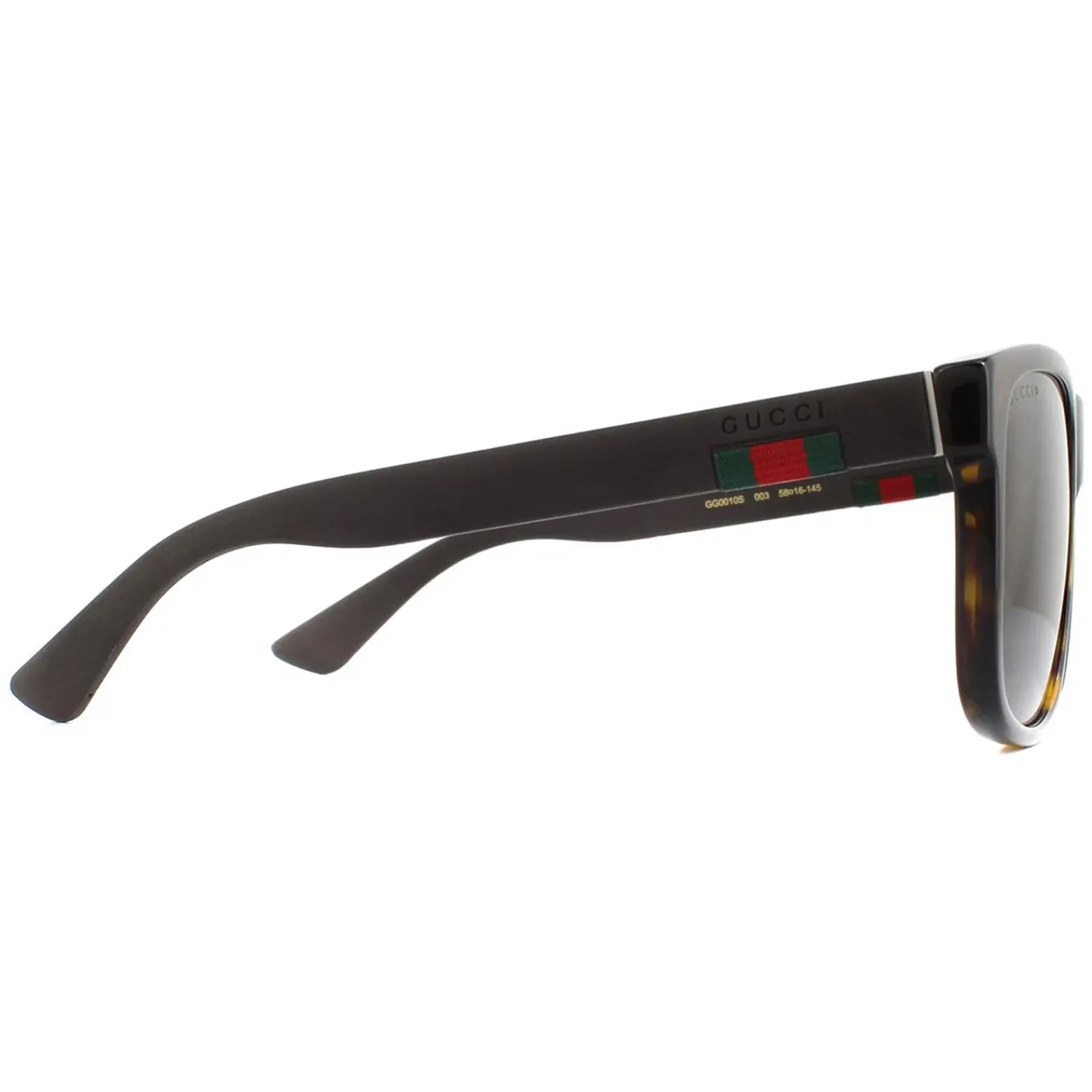 Gucci Polarised|Gucci^Sunglasses GG0010S 003 Havana and Grey Grey Polarized
