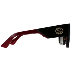Gucci Gucci|Square^Sunglasses GG1663S 002 Havana with Green and Red Green