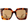 Gucci Gucci|Square^Sunglasses GG0435S 003 Havana and Gold Brown