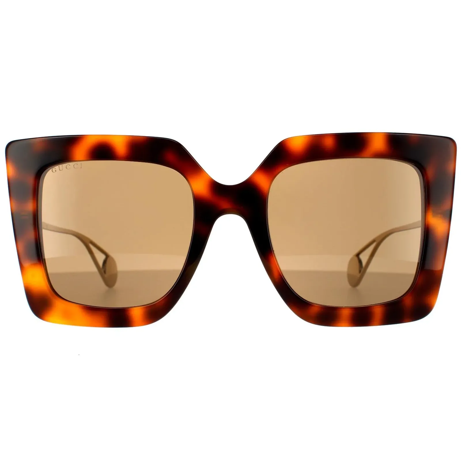Gucci Gucci|Square^Sunglasses GG0435S 003 Havana and Gold Brown