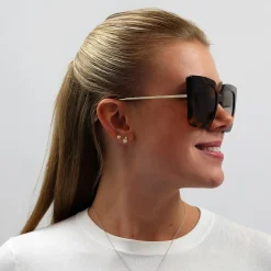 Gucci Gucci|Square^Sunglasses GG0435S 003 Havana and Gold Brown