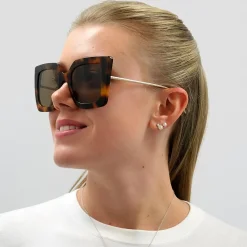 Gucci Gucci|Square^Sunglasses GG0435S 003 Havana and Gold Brown