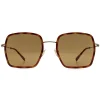 Gucci Gucci|Square^Sunglasses GG1848S 002 Havana Gold Brown