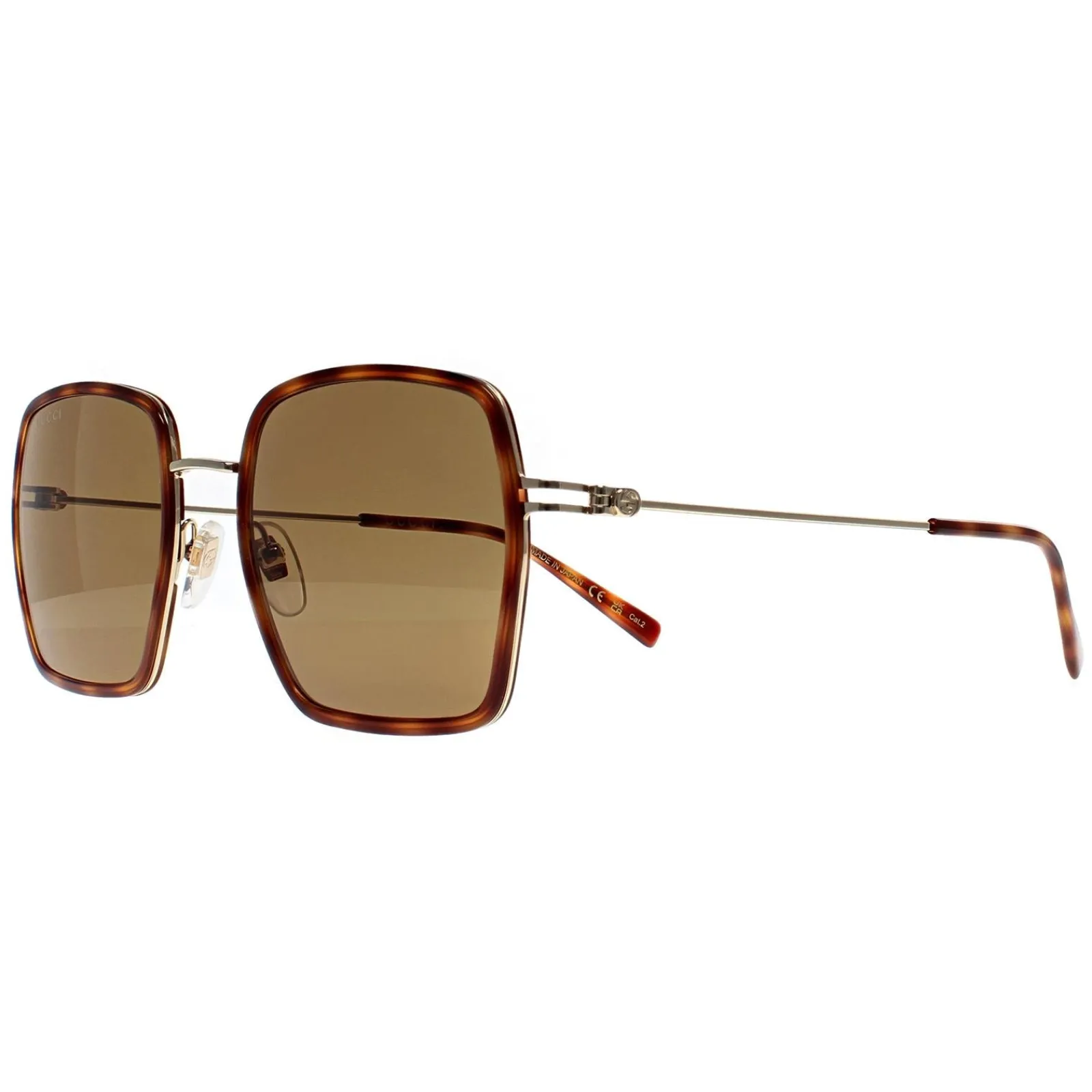 Gucci Gucci|Square^Sunglasses GG1848S 002 Havana Gold Brown
