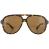 Gucci Polarised^Sunglasses GG0688S 002 Havana and Gold Brown Polarized