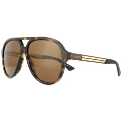 Gucci Polarised^Sunglasses GG0688S 002 Havana and Gold Brown Polarized