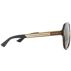 Gucci Polarised^Sunglasses GG0688S 002 Havana and Gold Brown Polarized