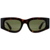 Gucci Gucci|Rectangle^Sunglasses GG1664S 002 Havana with Green and Red Green