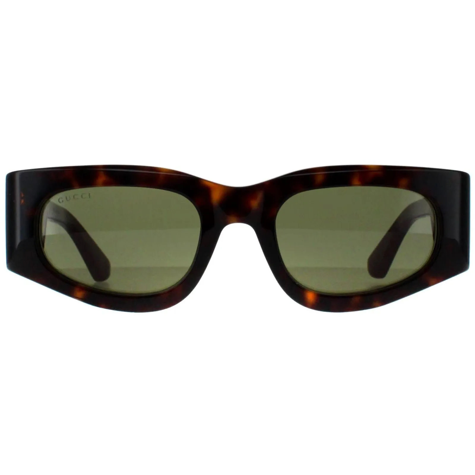 Gucci Gucci|Rectangle^Sunglasses GG1664S 002 Havana with Green and Red Green