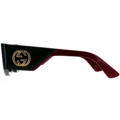 Gucci Gucci|Rectangle^Sunglasses GG1664S 002 Havana with Green and Red Green