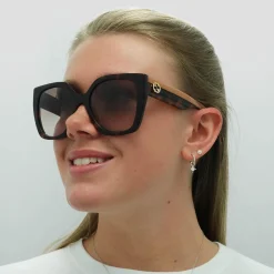 Gucci Gucci|Square^Sunglasses GG1300S 003 Havana Crystal Brown Gradient