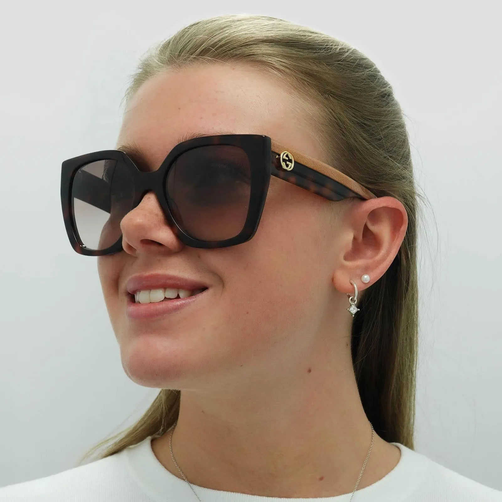 Gucci Gucci|Square^Sunglasses GG1300S 003 Havana Crystal Brown Gradient