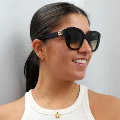 Gucci Gucci|Cat-Eye^Sunglasses GG0327S 002 Havana Brown Gradient