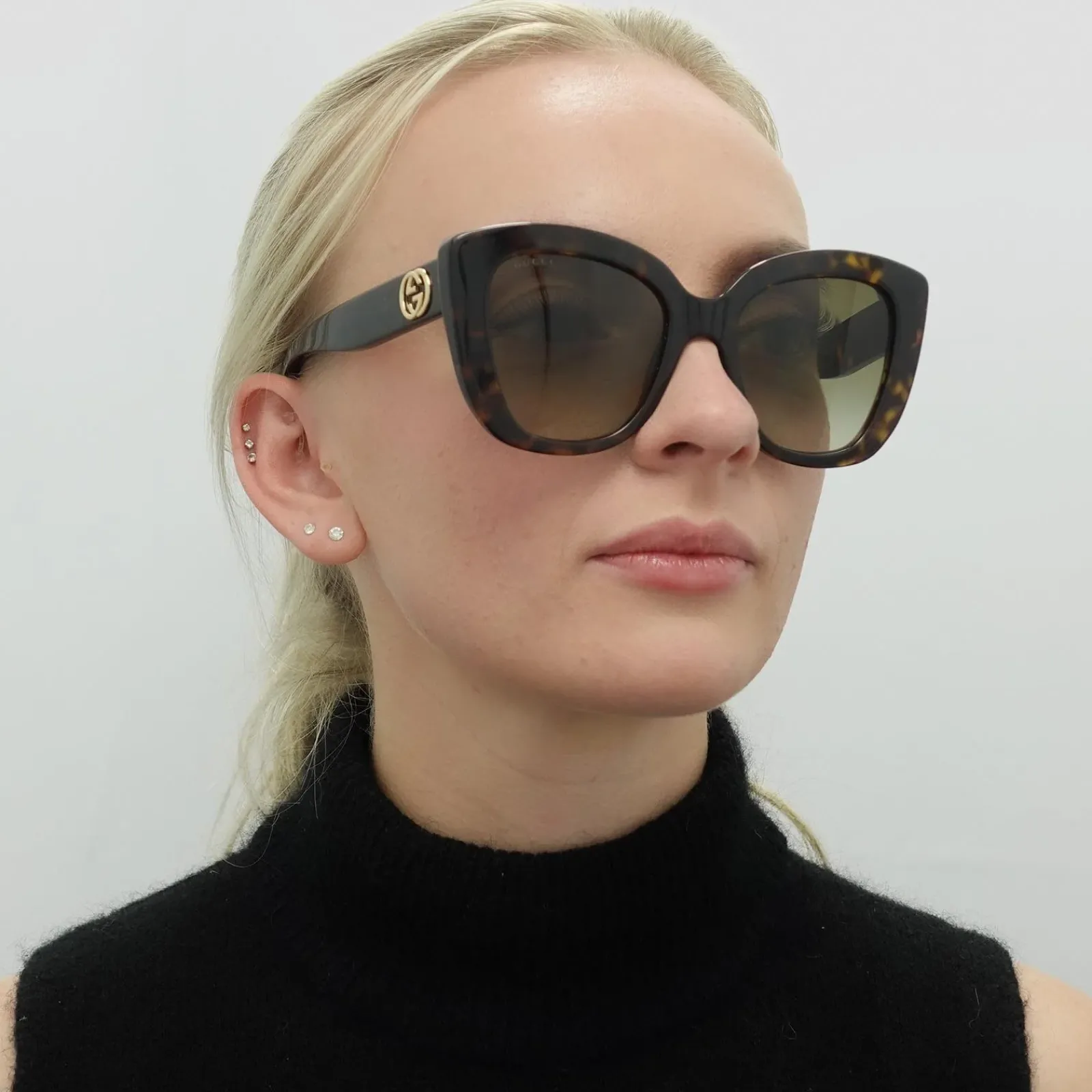 Gucci Gucci|Cat-Eye^Sunglasses GG0327S 002 Havana Brown Gradient