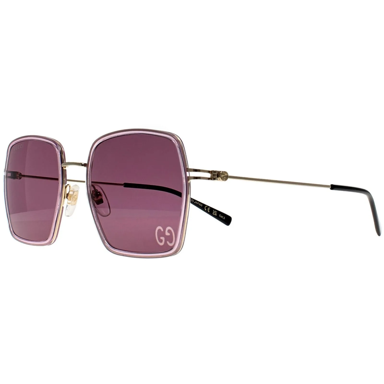 Gucci Gucci|Square^Sunglasses GG1848S 005 Pink Gold Violet