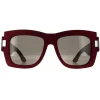 Gucci Gucci|Square^Sunglasses GG1688S 003 Red with Silver Grey with Light Silver Mi