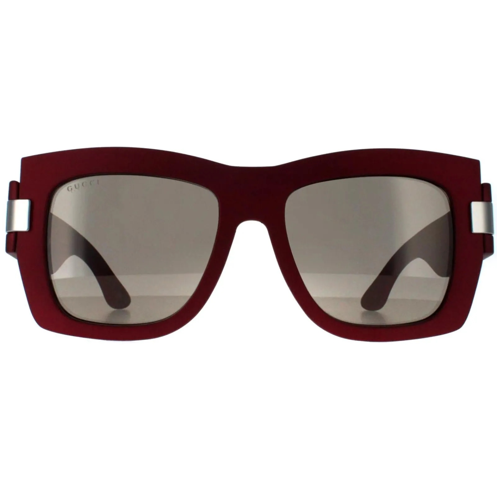 Gucci Gucci|Square^Sunglasses GG1688S 003 Red with Silver Grey with Light Silver Mi