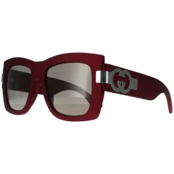 Gucci Gucci|Square^Sunglasses GG1688S 003 Red with Silver Grey with Light Silver Mi