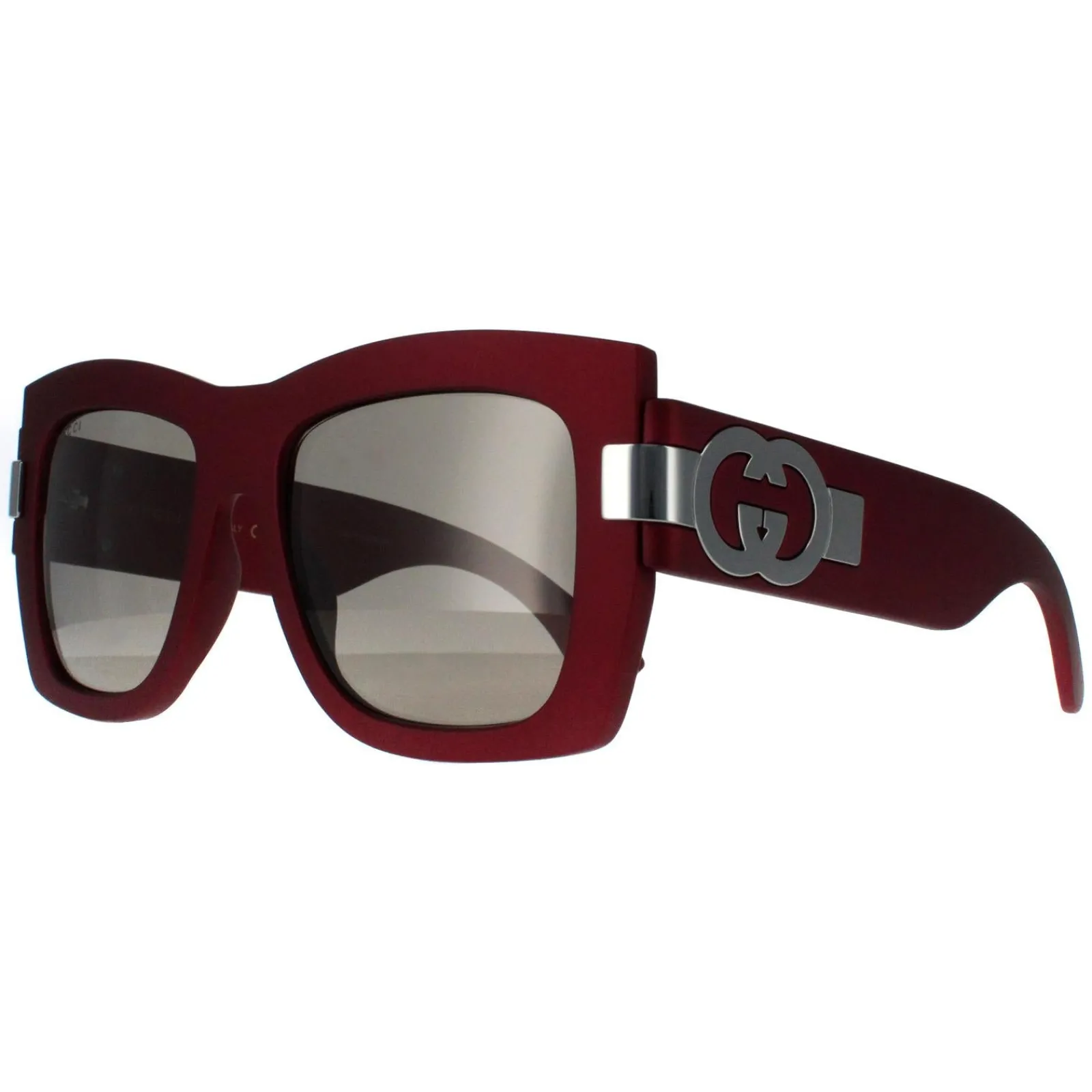 Gucci Gucci|Square^Sunglasses GG1688S 003 Red with Silver Grey with Light Silver Mi