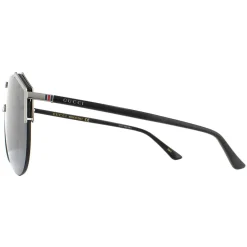Gucci Gucci|Shield^Sunglasses GG0584S 001 Ruthenium and Black Grey