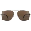 Gucci Gucci|Square^Sunglasses GG0529S 002 Ruthenium Havana Brown