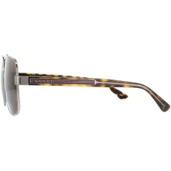 Gucci Gucci|Square^Sunglasses GG0529S 002 Ruthenium Havana Brown