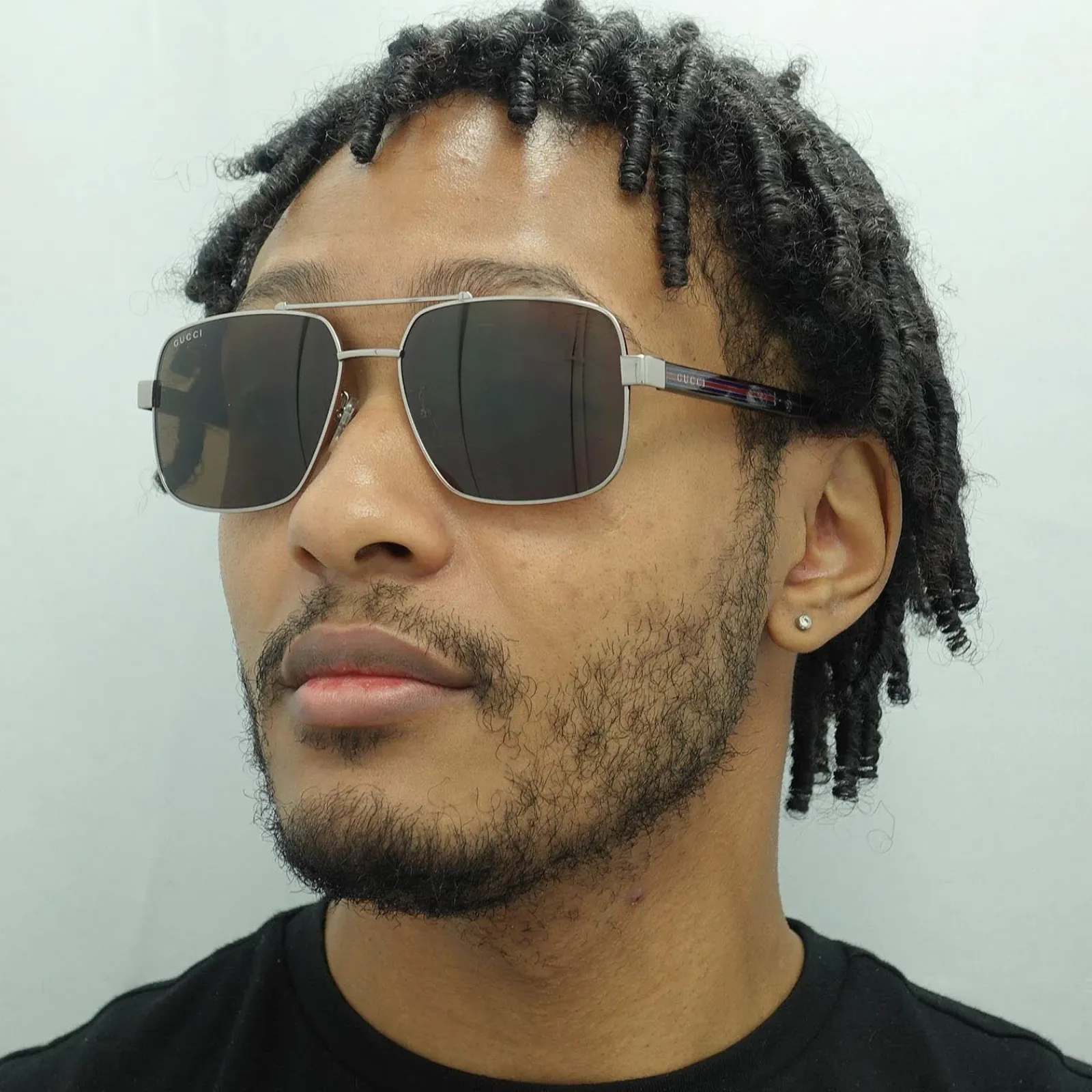 Gucci Gucci|Square^Sunglasses GG0529S 002 Ruthenium Havana Brown