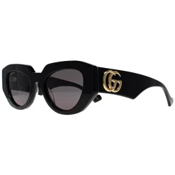 Gucci Gucci|Cat-Eye^Sunglasses GG1421S 001 Shiny Black Grey