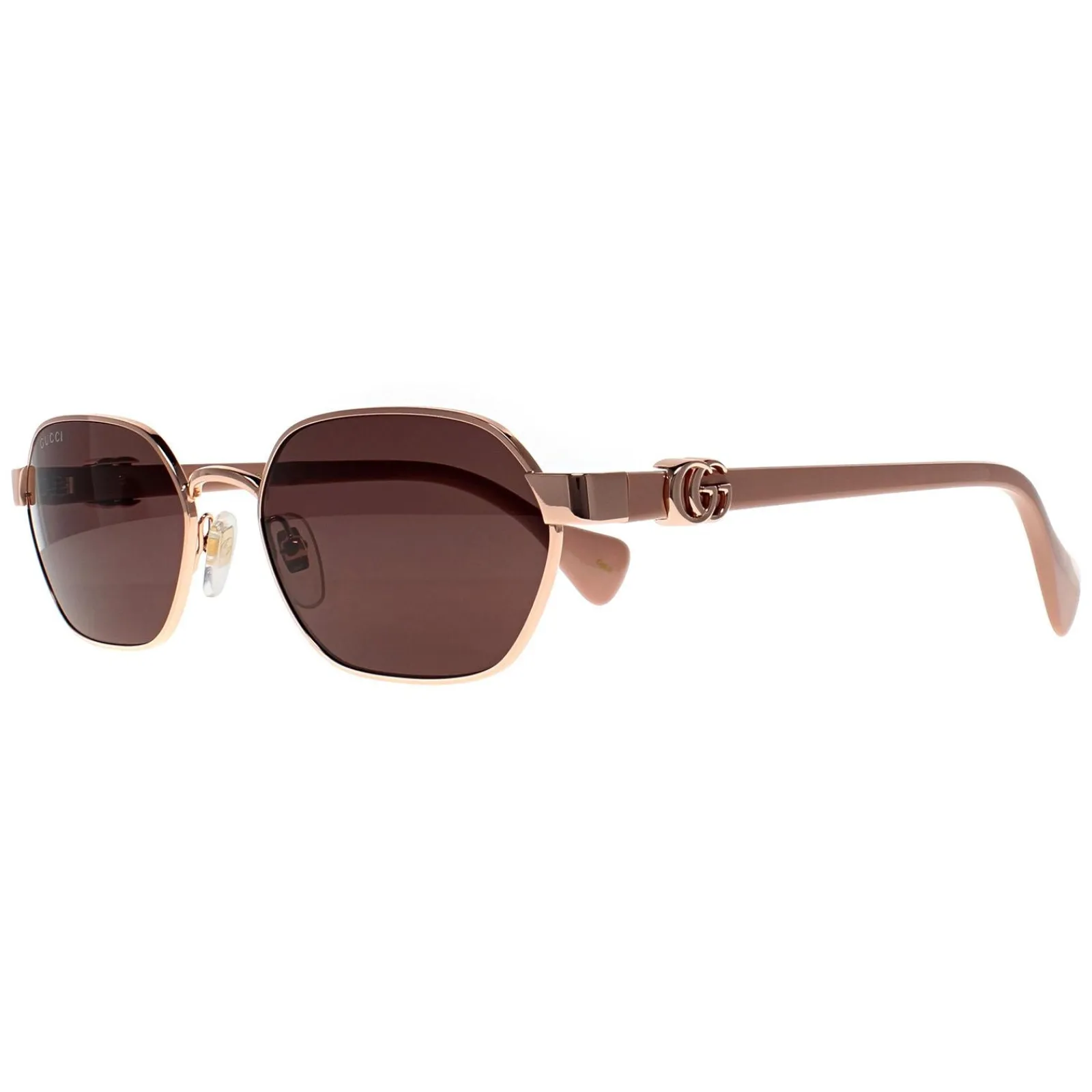 Gucci Gucci|Square^Sunglasses GG1593S 003 Shiny Rose Gold and Pink Violet