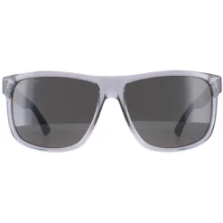 Gucci Gucci|Rectangle^Sunglasses GG0010S 004 Transparent Grey and Black Grey Polarized