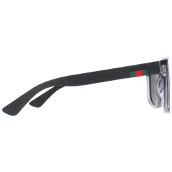 Gucci Gucci|Rectangle^Sunglasses GG0010S 004 Transparent Grey and Black Grey Polarized