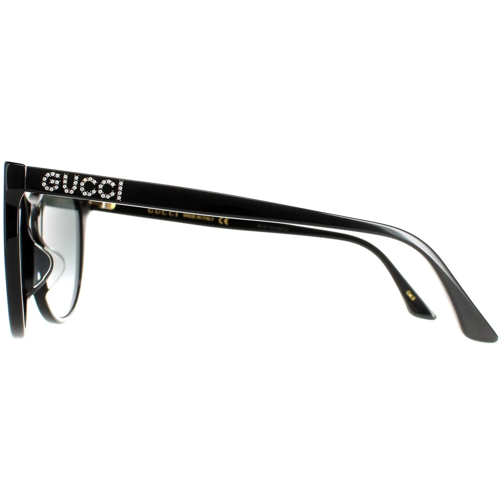 Gucci Gucci|Gucci^Sunglasses GG0729SA 001 Shiny Black Grey Gradient