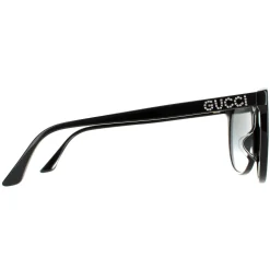 Gucci Gucci|Gucci^Sunglasses GG0729SA 001 Shiny Black Grey Gradient