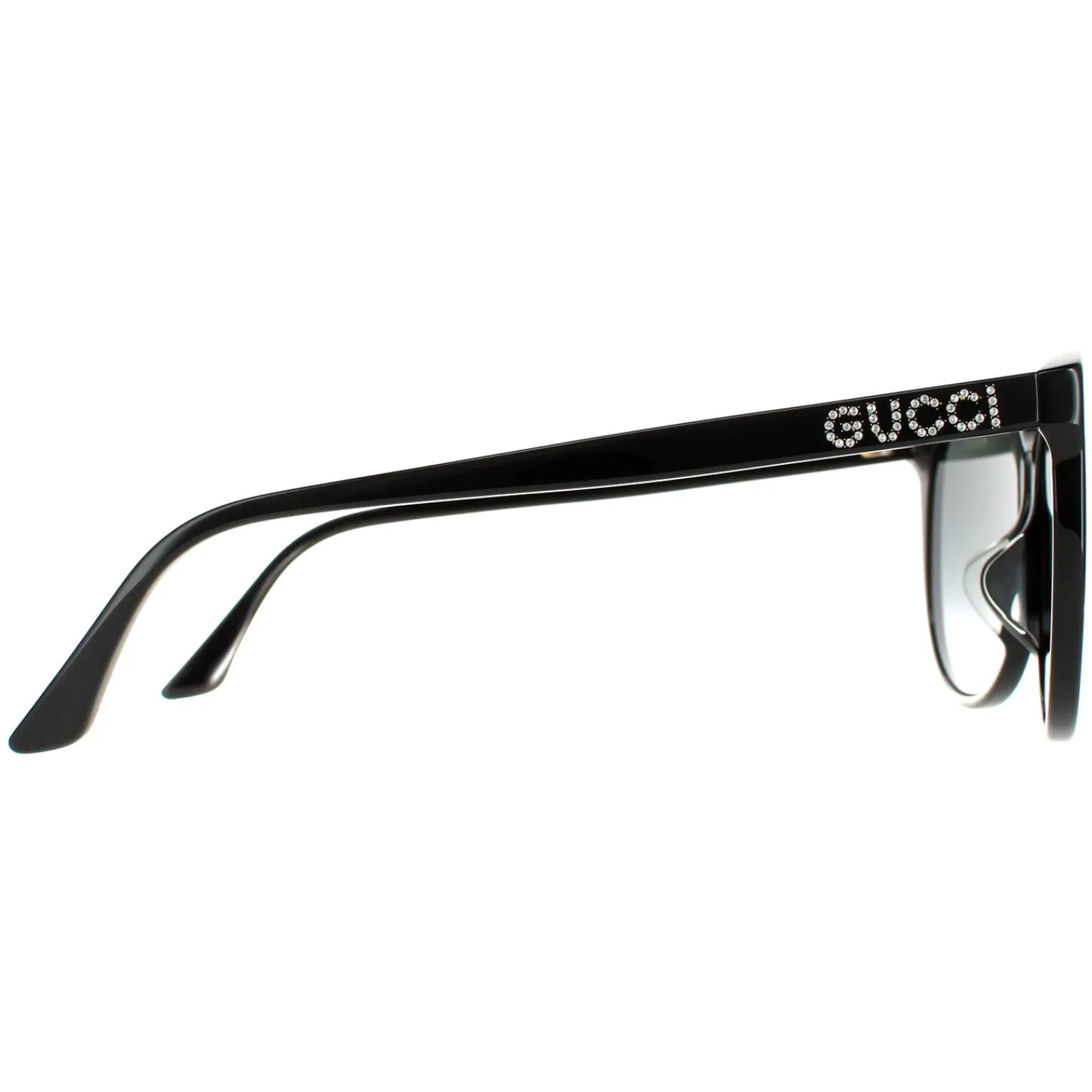 Gucci Gucci|Gucci^Sunglasses GG0729SA 001 Shiny Black Grey Gradient