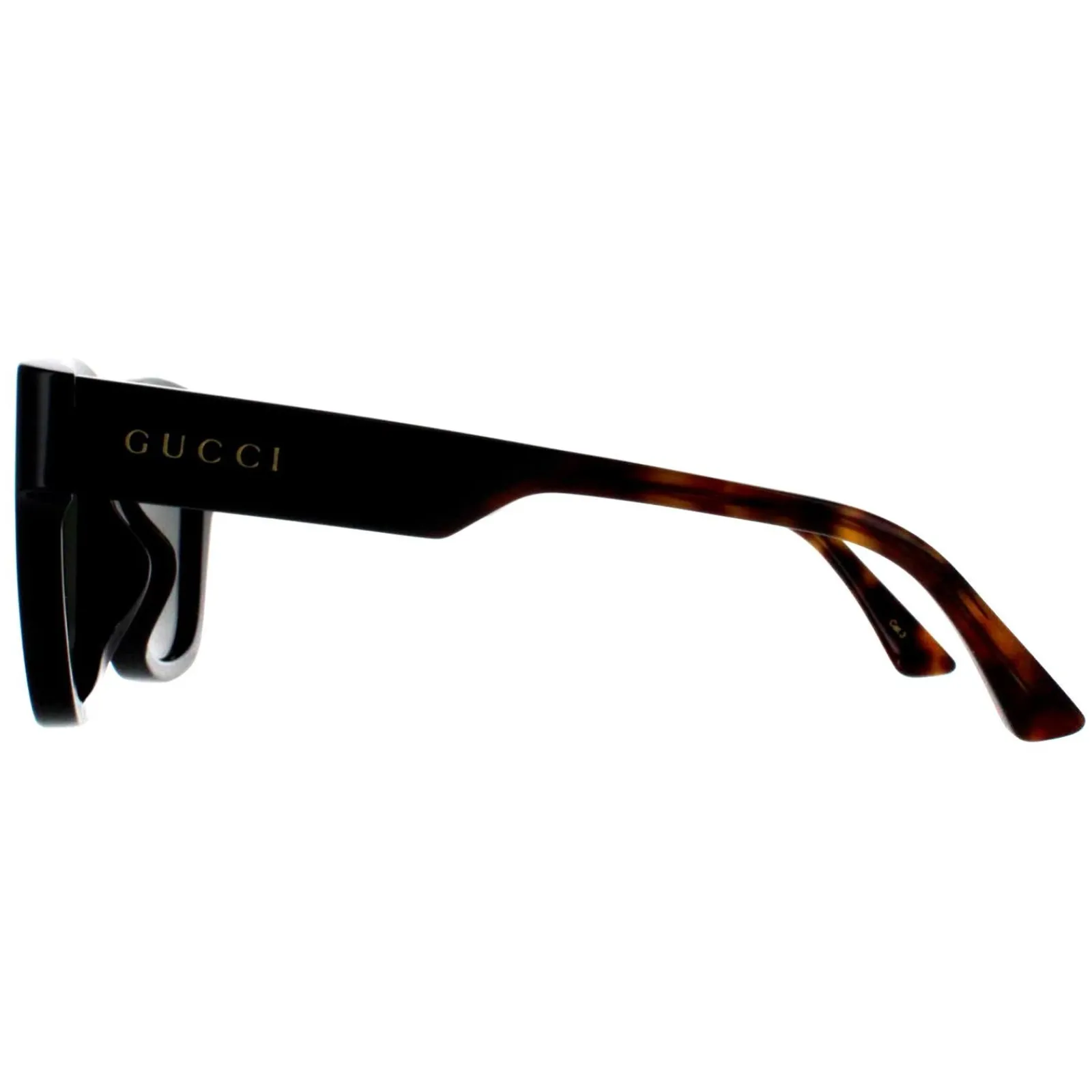 Gucci Gucci|Square^Sunglasses GG1670SK 001 Black with Havana Grey