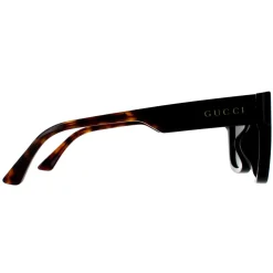 Gucci Gucci|Square^Sunglasses GG1670SK 001 Black with Havana Grey