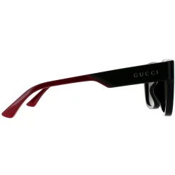 Gucci Gucci|Square^Sunglasses GG1670SK 005 Black with Green and Red Green