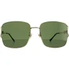 Gucci Gucci|Rectangle^Sunglasses GG1018SK 002 Gold Green