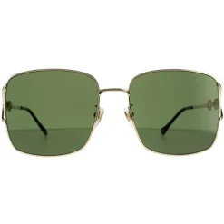 Gucci Gucci|Rectangle^Sunglasses GG1018SK 002 Gold Green