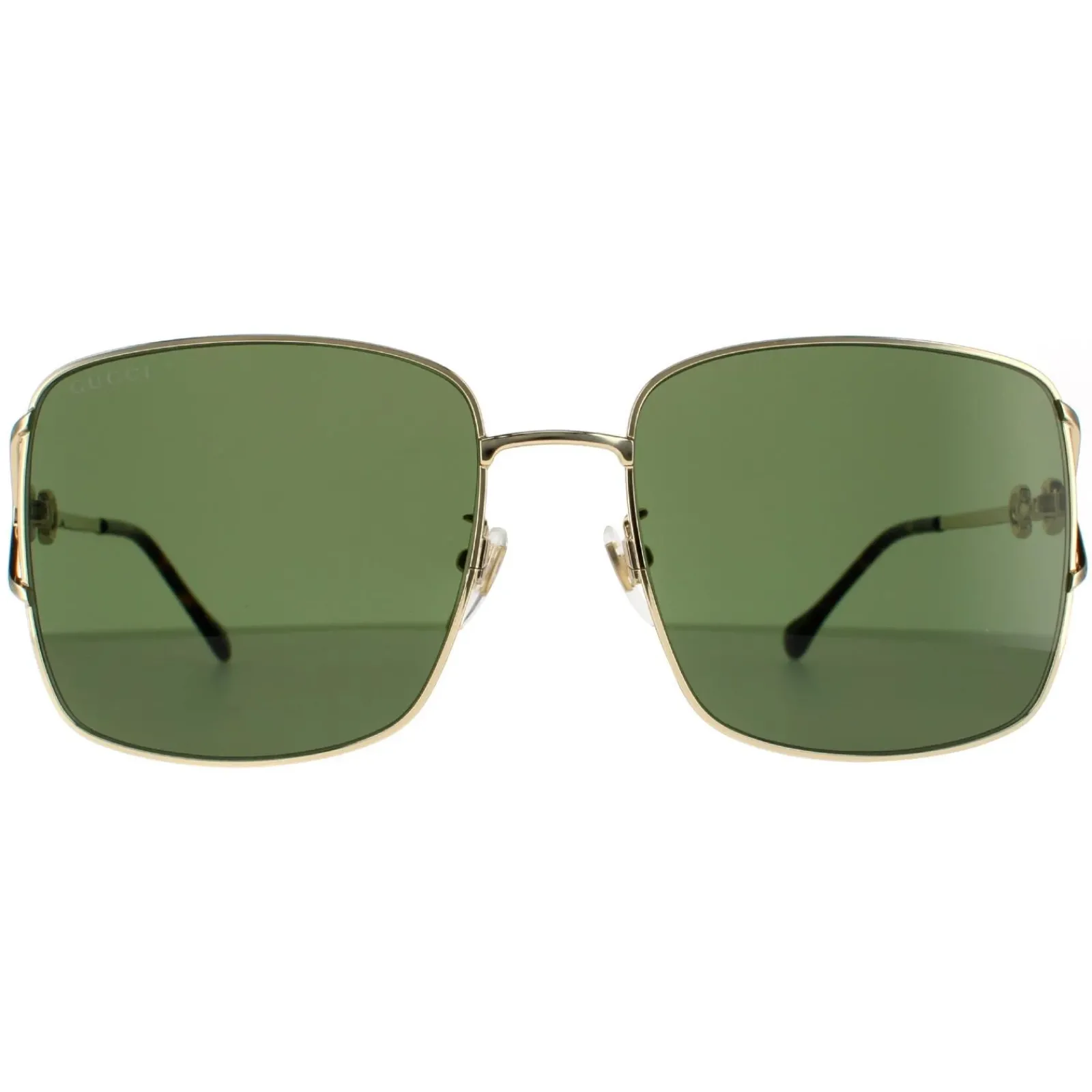 Gucci Gucci|Rectangle^Sunglasses GG1018SK 002 Gold Green
