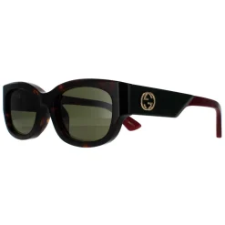 Gucci Gucci|Square^Sunglasses GG1667SK 002 Havana with Green and Red Green