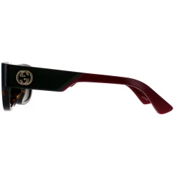 Gucci Gucci|Square^Sunglasses GG1667SK 002 Havana with Green and Red Green