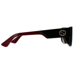 Gucci Gucci|Square^Sunglasses GG1667SK 002 Havana with Green and Red Green