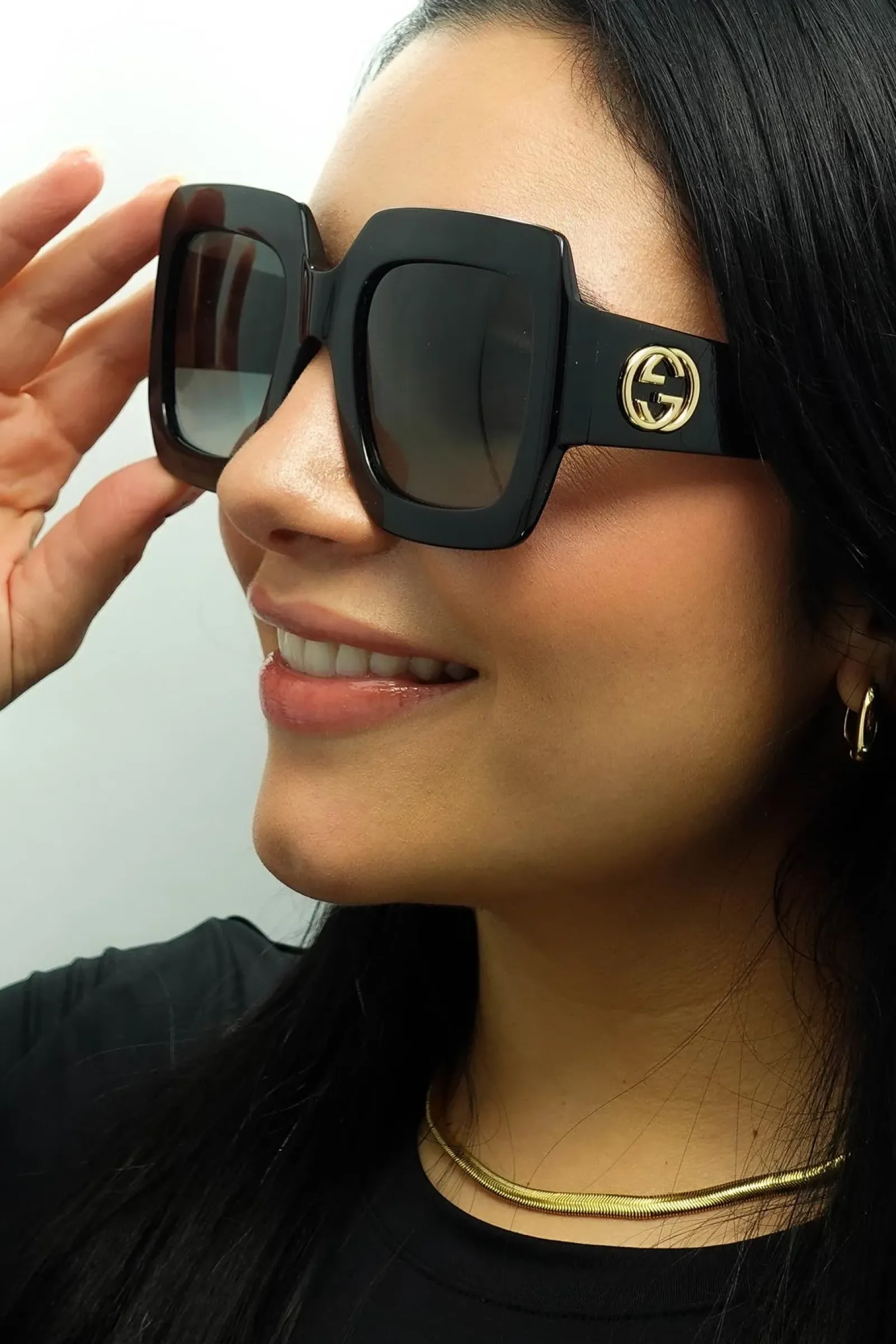 Gucci Gucci|Square^Sunglasses GG0053SN 001 Black Grey